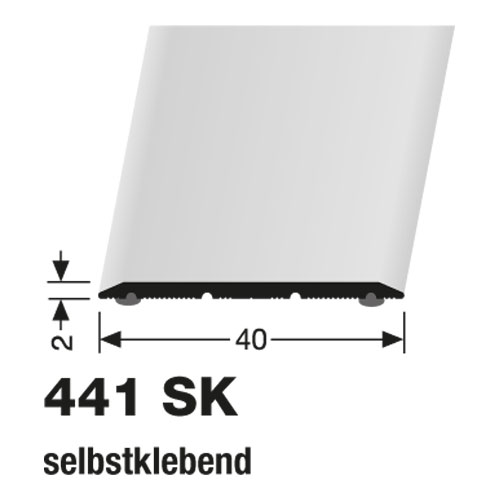 Küberit Alu Übergangsprofil 40 mm, Typ 441 SK, 300 cm, poliert (F3)