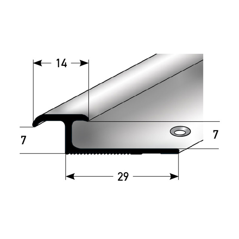 AUER Alu Doppeleinschubprofil Typ 346, 14 x 7 mm AUER Alu Doppeleinschubprofil Typ 346, 14 x 7 mm