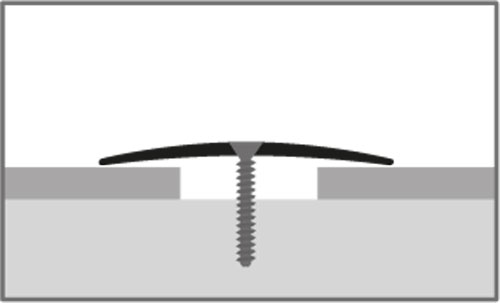 Küberit Übergangsprofil Alu 100 mm, Typ 466, 270 cm, silber (F4)