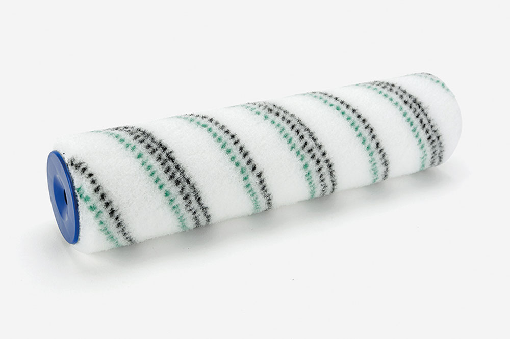 Lackier- und Versiegelungswalze Nylon 7 mm, schwarz/grün, Kern Ø 50 mm, 18 cm Lackier- und Versiegelungswalze Nylon 7 mm, schwarz/grün, Kern Ø 50 mm, 18 cm