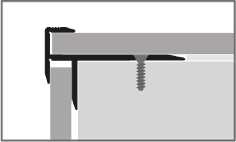 Küberit Treppenkantenprofil Typ 826, 250 cm, edelstahloptik (F2)