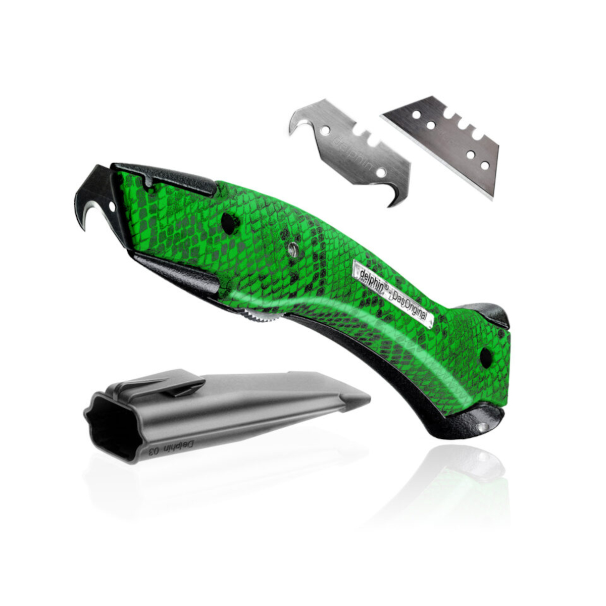 Delphin® 03 - Universalmesser Das Original, mattschwarz/Schlangenoptik Delphin® 03 - Universalmesser Das Original, mattschwarz/Schlangenoptik