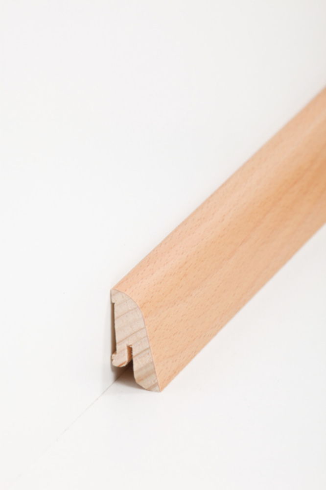 SÜDBROCK Holz - Fußleiste 19x38mm 250cm Echtholz furniert, Buche unged