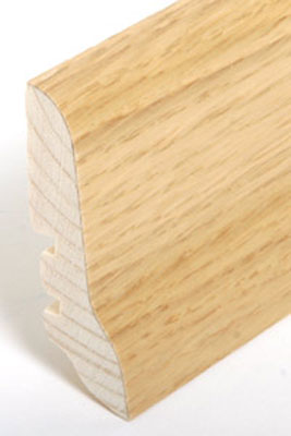 SÜDBROCK Holz-Fußleiste 20 x 60 mm, 250 cm, Eiche lackiert (01)