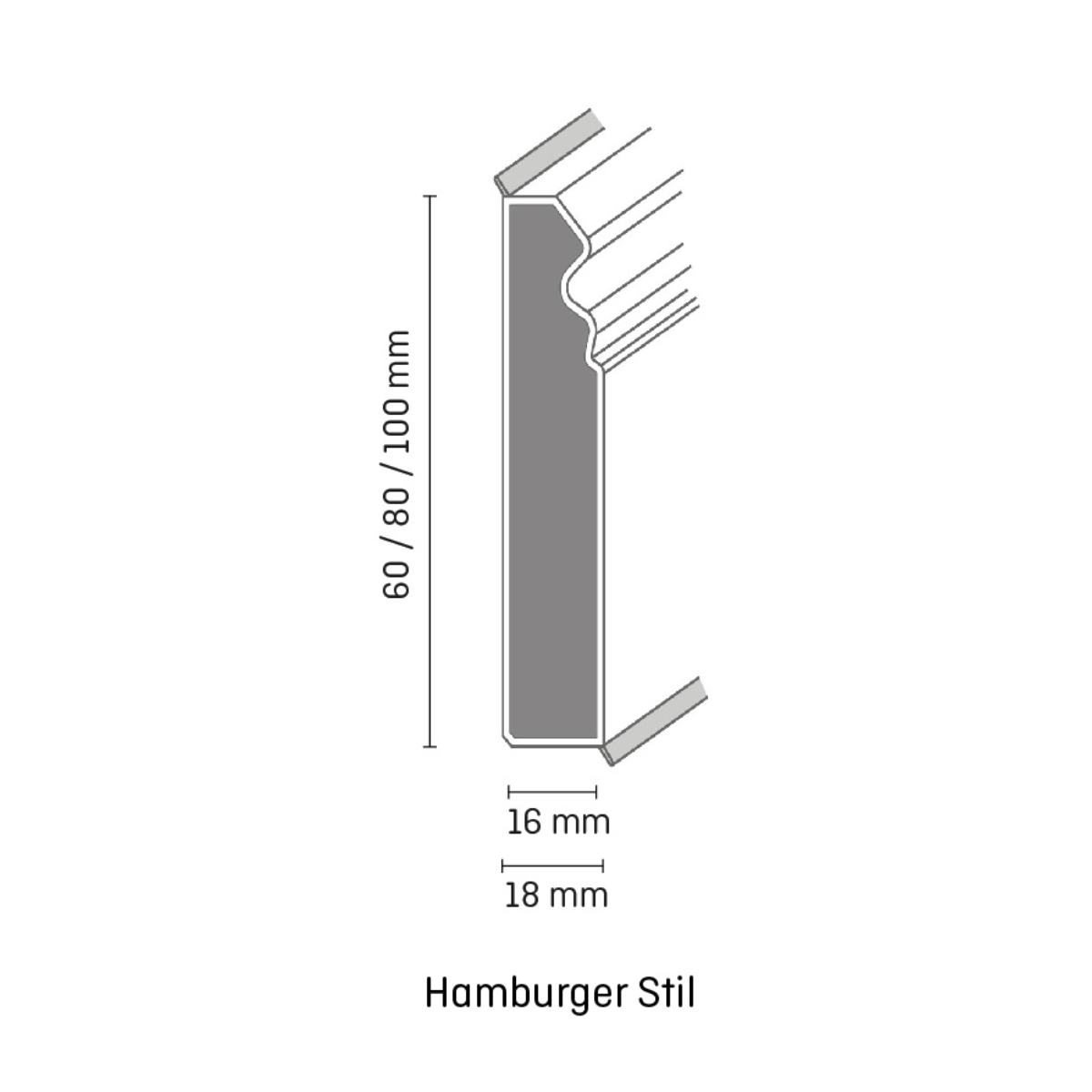 Döllken "Hamburger Stil 21 mm stark, HDF-Kern PVC ummantelt, 250 cm Döllken "Hamburger Stil 21 mm stark, HDF-Kern PVC ummantelt, 250 cm