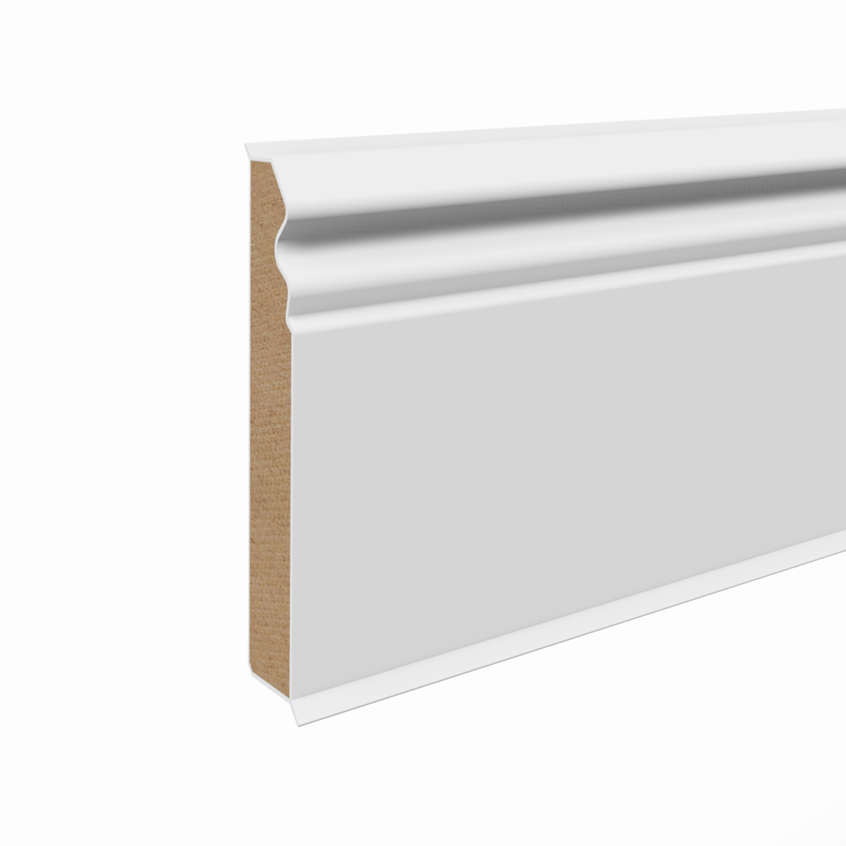 Döllken "Hamburger Stil 80" 21 x 80 mm, HDF-Kern PVC ummantelt, 250 cm, weiß