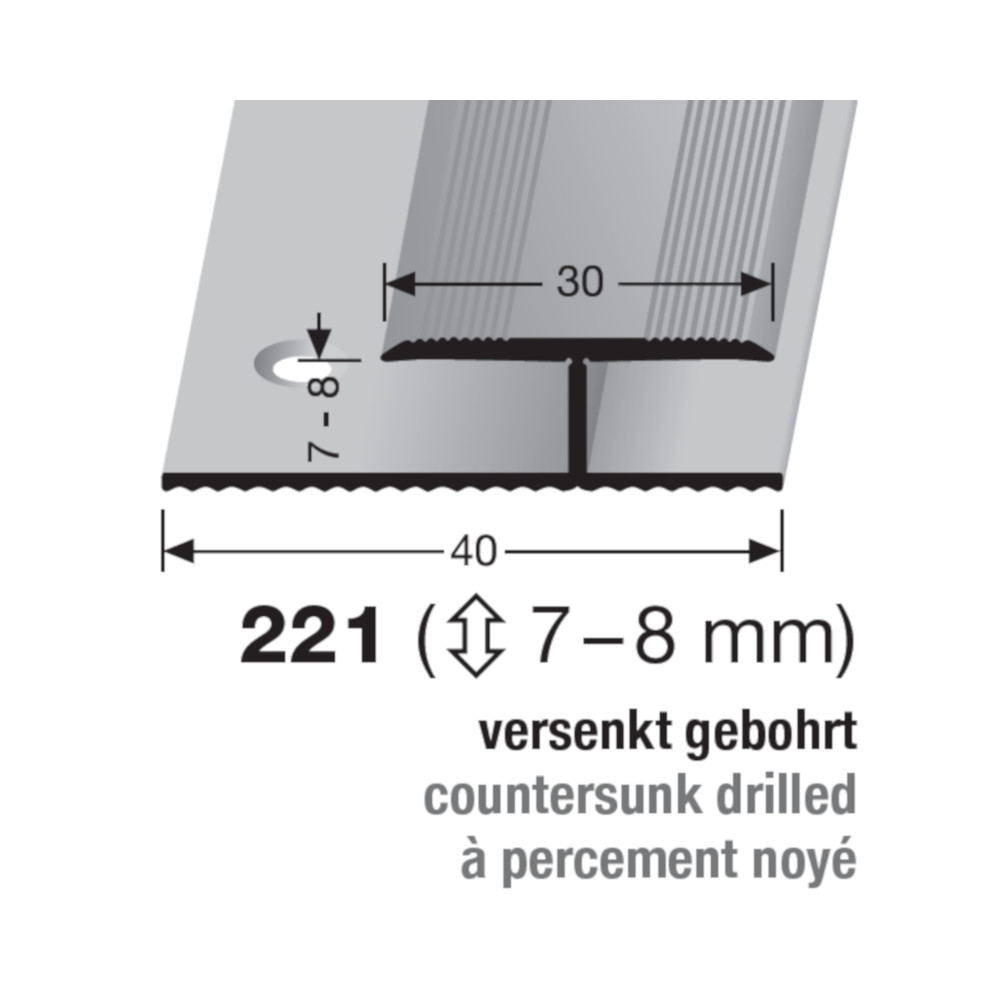 Küberit Alu Abschlussprofil Typ 221, 90 cm, bronze (F6) Küberit Alu Abschlussprofil Typ 221, 90 cm, bronze (F6)