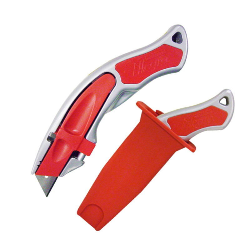Mozart Uni-Messer Allegro grau/rot - bestückt mit 5 Trapezklingen Mozart Uni-Messer Allegro grau/rot - bestückt mit 5 Trapezklingen