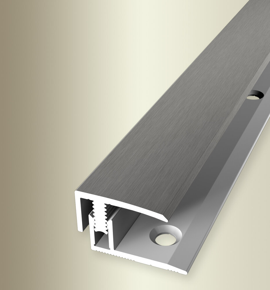 Küberit Abschlussprofil Mono-Clip Typ 557, 100 cm, edelstahloptik f.g. (F2G) Küberit Abschlussprofil Mono-Clip Typ 557, 100 cm, edelstahloptik f.g. (F2G)