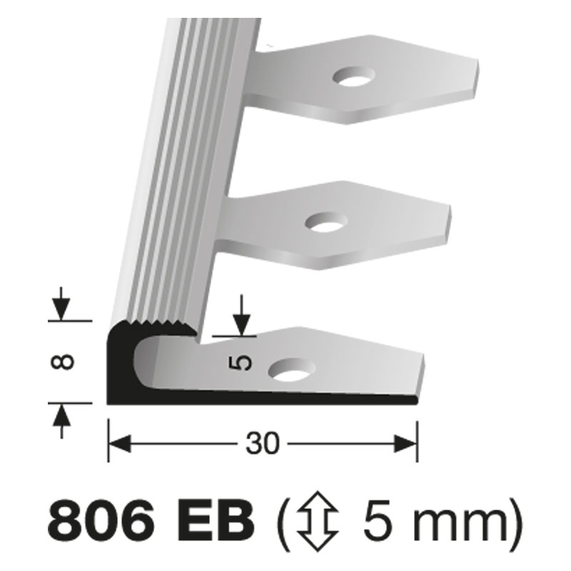 Küberit biegbares Einfassprofil Typ 806 EB, 250 cm, silber (F4) Küberit biegbares Einfassprofil Typ 806 EB, 250 cm, silber (F4)