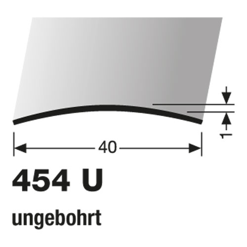 Küberit Übergangsprofil 40 mm, Typ 454 U, 90 cm, Edelstahl (F8) Küberit Übergangsprofil 40 mm, Typ 454 U, 90 cm, Edelstahl (F8)