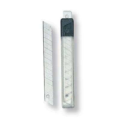 Abbrechklingen 9 mm, Stärke 0,4 mm, VE=10 Stück SB Abbrechklingen 9 mm, Stärke 0,4 mm, VE=10 Stück SB