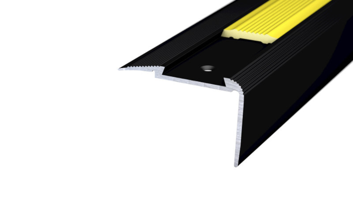 PRINZ Alu Treppenkantenprofil Nr. 193 (Kombiprofil) 54 x 27 mm, 250 cm, schwarz
