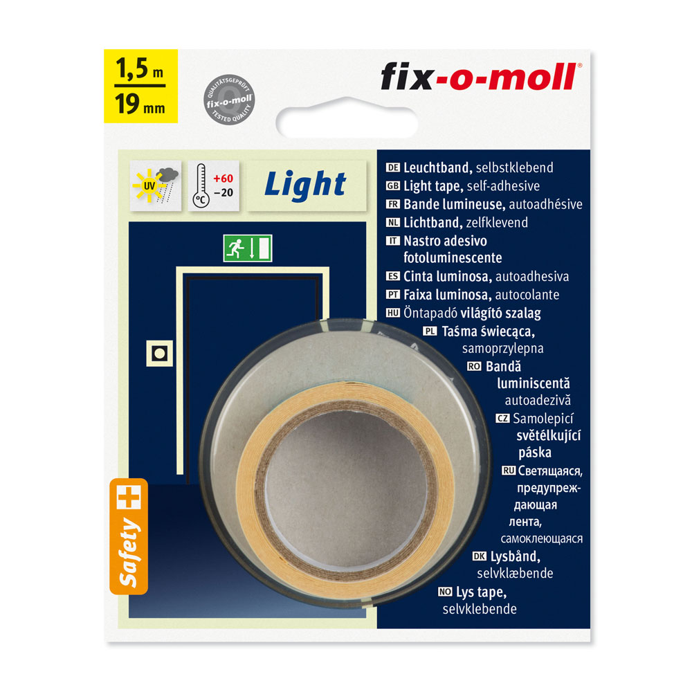 fix-o-moll Leuchtband 1,5 m x 19 mm, SK, hellgelb fix-o-moll Leuchtband 1,5 m x 19 mm, SK, hellgelb