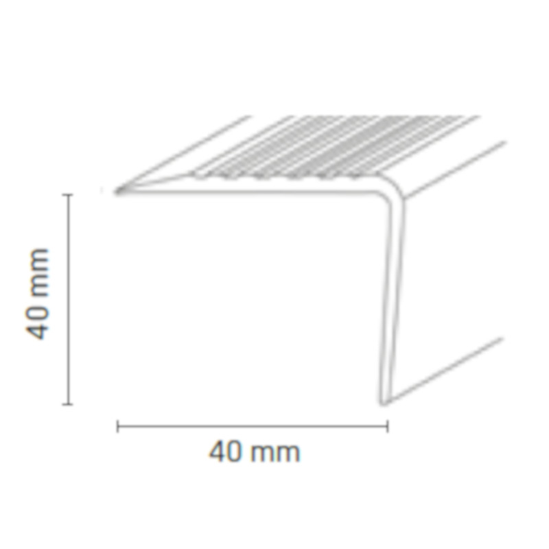 Döllken PVC Treppenkante TKNG A 40 40/40 250 cm, schwarz (0110)