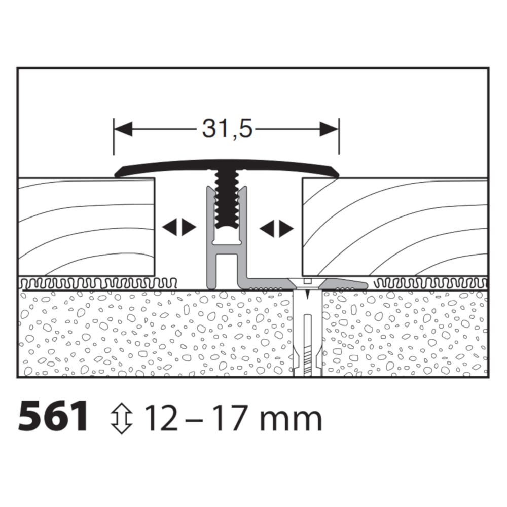 Küberit Übergangsprofil Mono-Clip Typ 561 Küberit Übergangsprofil Mono-Clip Typ 561