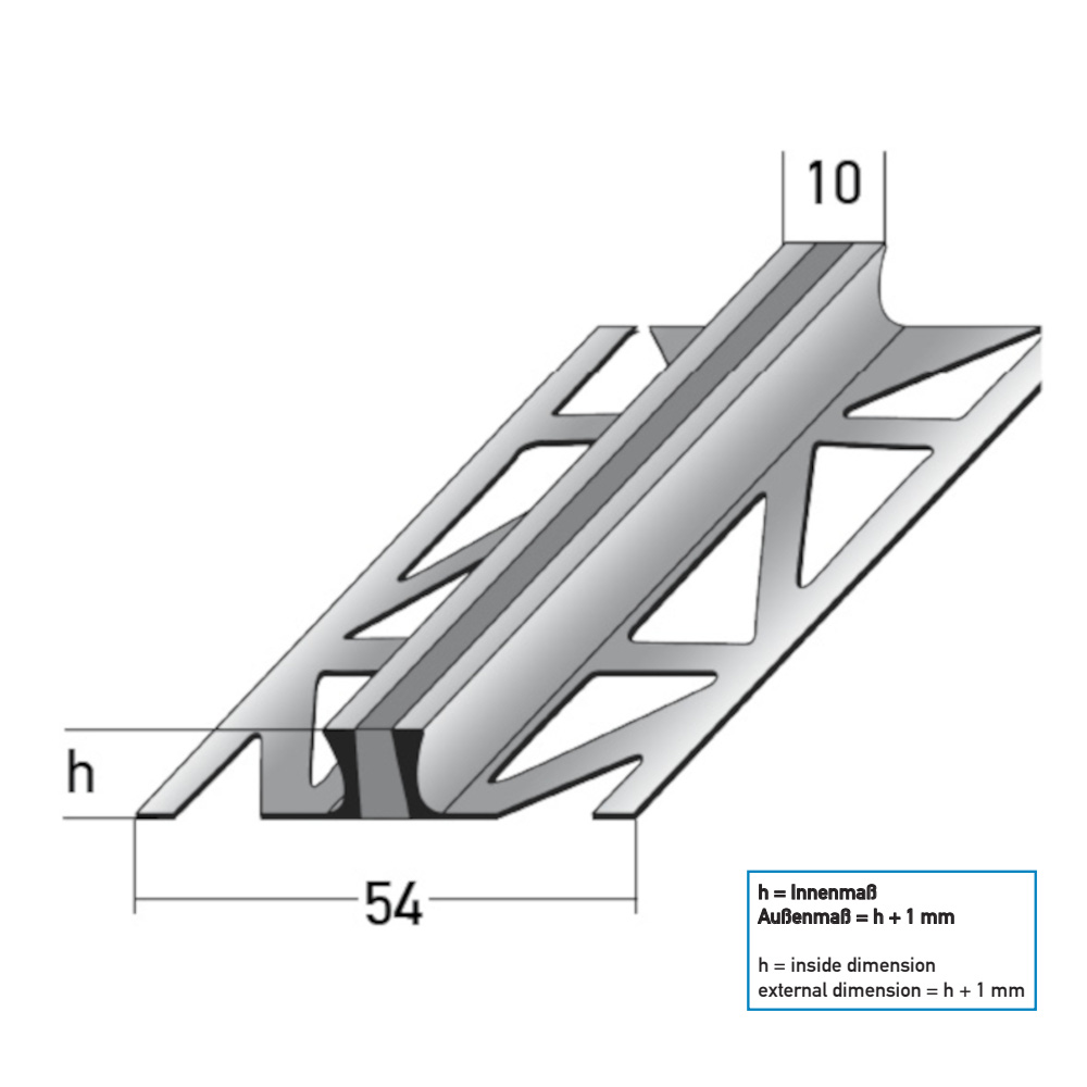 AUER Alu Dehnungsfugenprofil Typ 31, silber eloxiert, 4,5 mm, grau, 250 cm AUER Alu Dehnungsfugenprofil Typ 31, silber eloxiert, 4,5 mm, grau, 250 cm