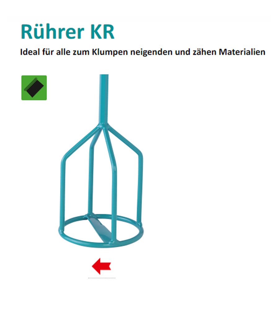 COLLOMIXER KR 120 S für 15 - 25 kg, Ø 120 mm, für mind. 13 mm Bohrfutter / Anschluss COLLOMIXER KR 120 S für 15 - 25 kg, Ø 120 mm, für mind. 13 mm Bohrfutter / Anschluss