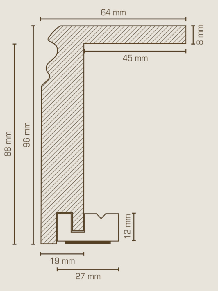 SÜDBROCK MDF Rohrabdeckleiste, HH-Profil mit Grundierfolie weiß, 64 x 096 mm, 250 cm SÜDBROCK MDF Rohrabdeckleiste, HH-Profil mit Grundierfolie weiß, 64 x 096 mm, 250 cm