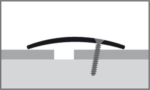 Küberit Übergangsprofil 30 mm, Typ 451 S, 100 cm, Edelstahl poliert (F8)