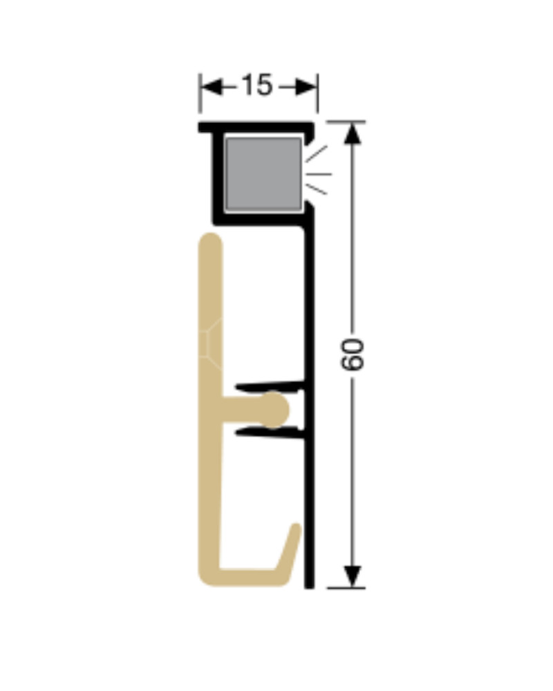 Küberit Alu Sockelleiste für LED-Leuchten, Typ 936, 250 cm, silber (F4) Küberit Alu Sockelleiste für LED-Leuchten, Typ 936, 250 cm, silber (F4)