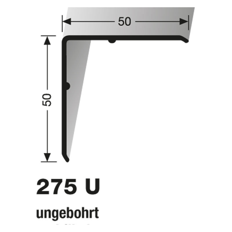 Küberit Eckschutzwinkel 50 x 50 mm, Typ 275 U, 250 cm, edelstahloptik (F2G) Küberit Eckschutzwinkel 50 x 50 mm, Typ 275 U, 250 cm, edelstahloptik (F2G)