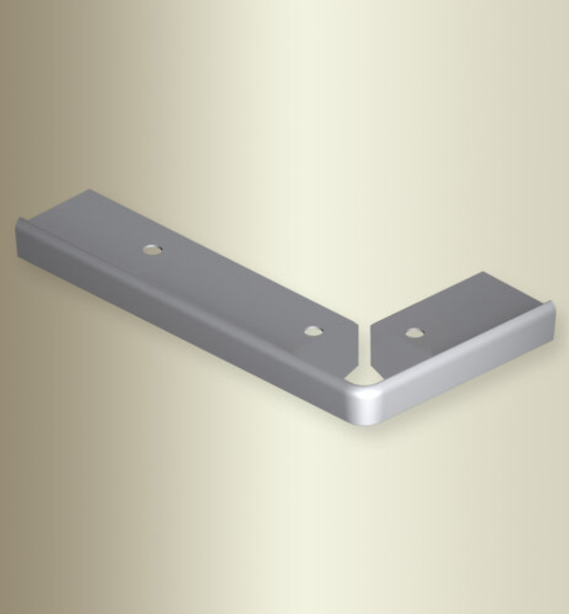 Küberit 860 EC-R 90° 0,3 m x 150 cm, runder Ecke rechts, silber (F4) Küberit 860 EC-R 90° 0,3 m x 150 cm, runder Ecke rechts, silber (F4)