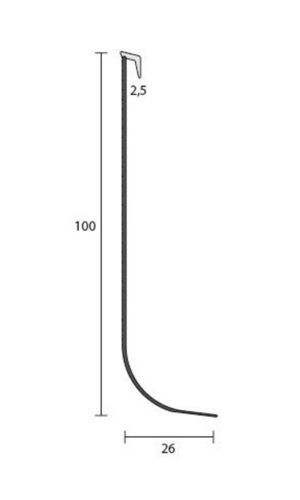 BOLTA Hohlkehl-Sockelleisten HKSL 2,5 - 100/26 mm, Einschub 2,5 mm, 250 cm, weiß BOLTA Hohlkehl-Sockelleisten HKSL 2,5 - 100/26 mm, Einschub 2,5 mm, 250 cm, weiß