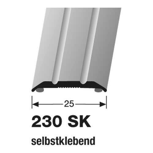 KÜBERIT Alu Übergangsprofil Typ 230 SK 90 cm, schwarz (F9005)