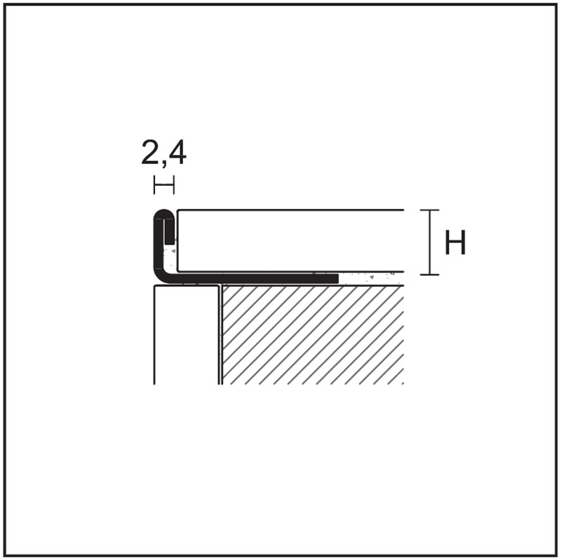 Profilpas Fliesenabschlußprofil (Trennschiene) 8 mm, Edelstahl gebürstet, 270 cm Profilpas Fliesenabschlußprofil (Trennschiene) 8 mm, Edelstahl gebürstet, 270 cm