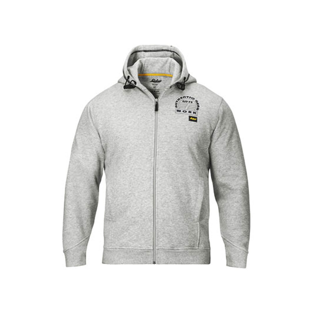 SNICKERS Kapuzensweatshirt mit Reißverschluß, grau, Gr. L SNICKERS Kapuzensweatshirt mit Reißverschluß, grau, Gr. L