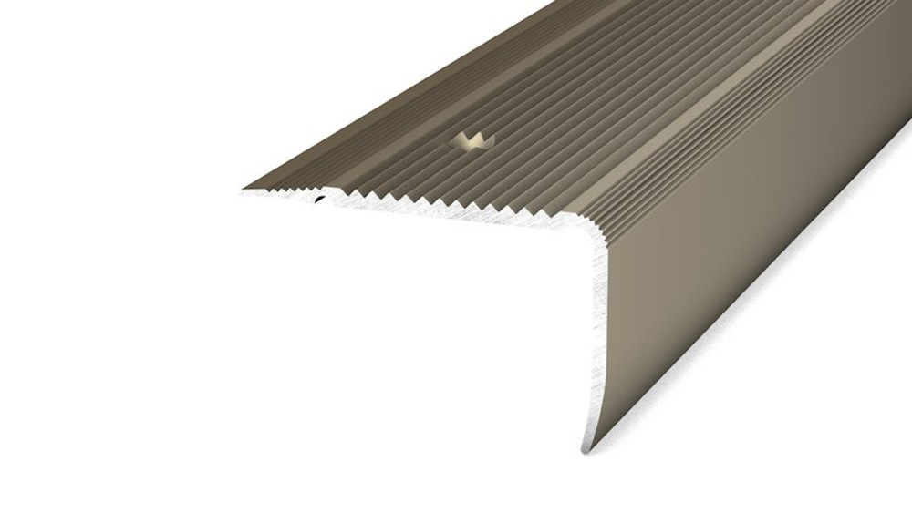 PRINZ Treppenkantenprofil Nova Nr.166, 70 x 44 mm, 250 cm, edelstahloptik matt