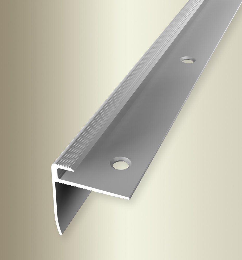 Küberit Alu Einfassprofil (Treppenkantenprofil) Typ 816, 500 cm, silber (F4) Küberit Alu Einfassprofil (Treppenkantenprofil) Typ 816, 500 cm, silber (F4)