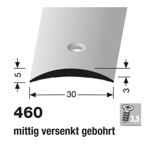 KÜBERIT Alu Übergangsprofil 30 mm Typ 460, 270 cm, bronze (F6)