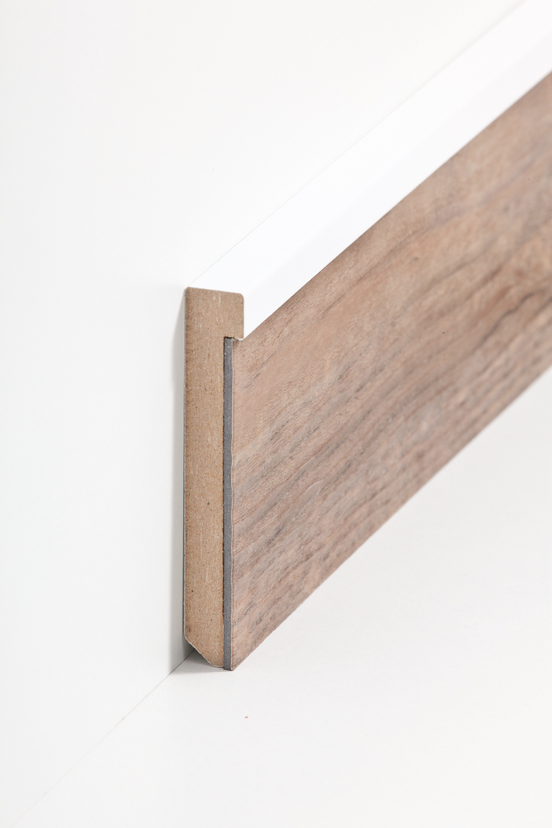 SÜDBROCK MDF Fußleiste für Designböden 13 x 86 mm, mit Dekorfolie ummantelt, weiß (7631), 250 cm SÜDBROCK MDF Fußleiste für Designböden 13 x 86 mm, mit Dekorfolie ummantelt, weiß (7631), 250 cm
