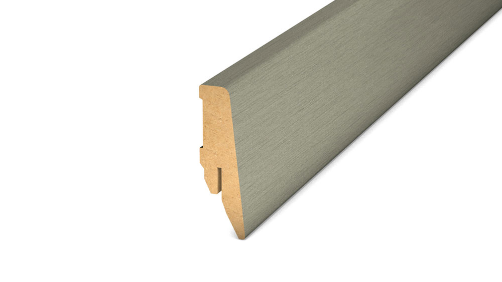 PRINZ Laminat-Sockelleiste Nr. 809, 18 x 58 mm, 250 cm, edelstahl gebürstet PRINZ Laminat-Sockelleiste Nr. 809, 18 x 58 mm, 250 cm, edelstahl gebürstet