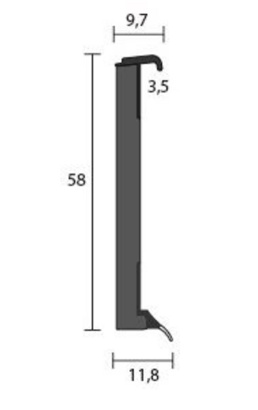 BOLTA Design-Plankenprofil 58 mm, stanzbar, 250 cm, basalt (9043) BOLTA Design-Plankenprofil 58 mm, stanzbar, 250 cm, basalt (9043)