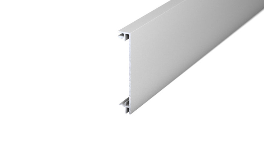 PRINZ Aluminium-Clips-Sockelleiste Nr. 355, 13 x 80 mm, 400 cm, silber