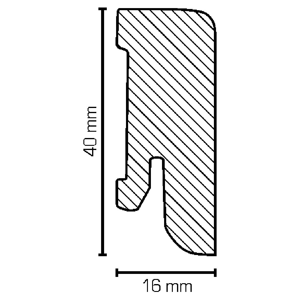 SÜDBROCK Holz-Fußleiste 16x40, 250cm 05 furniert, Ahorn SÜDBROCK Holz-Fußleiste 16x40, 250cm 05 furniert, Ahorn