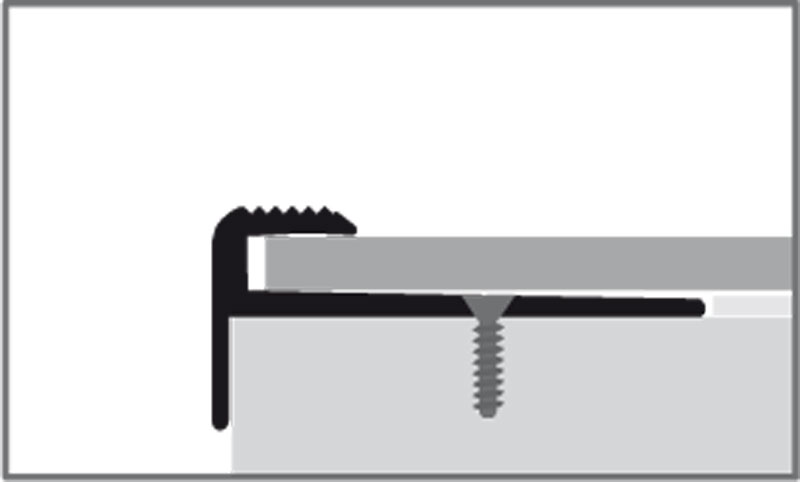Küberit Alu Treppenkantenprofil Typ 810 EB 250 cm, edelstahloptik (F2)