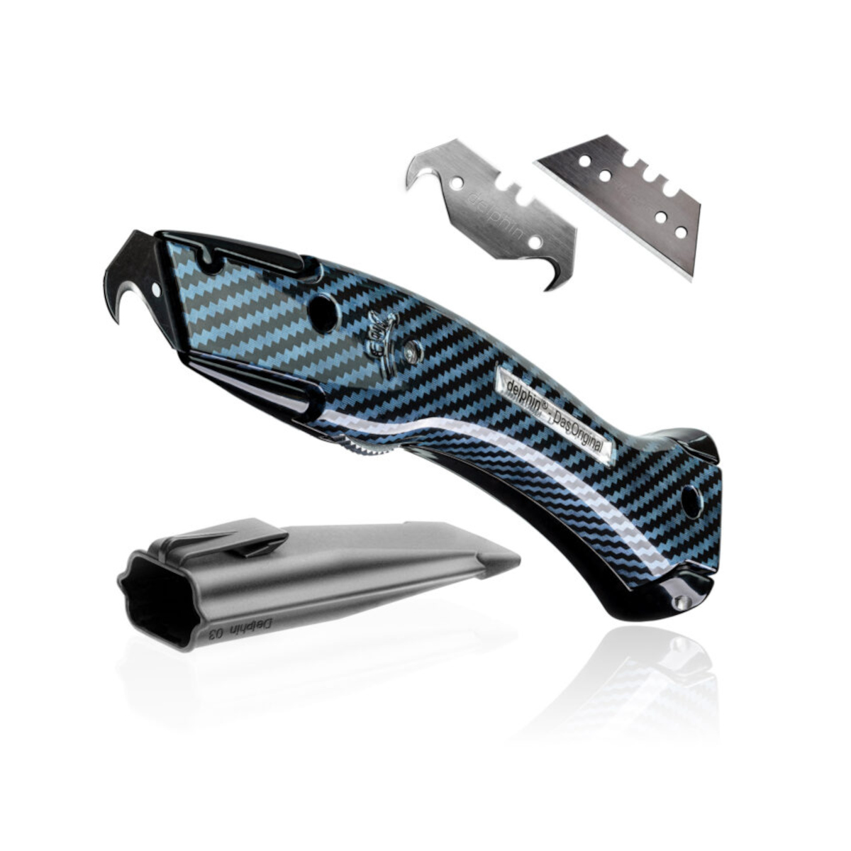 Delphin® 03 - Universalmesser Das Original, mattschwarz/Carbon