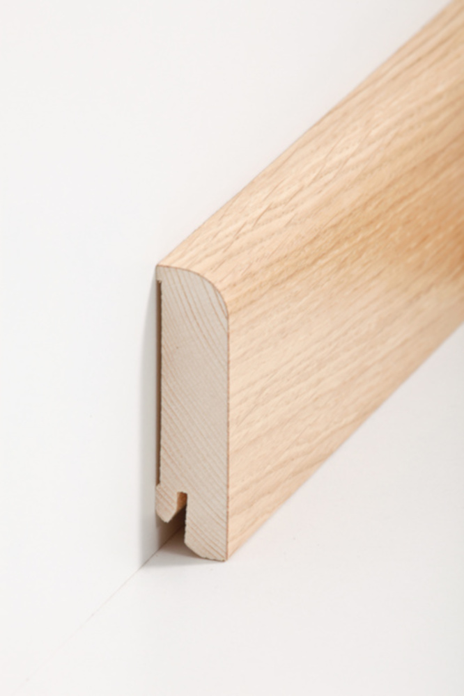 SÜDBROCK Holz-Fußleiste 20 x 80 mm , Eiche furniert (01), 250 cm