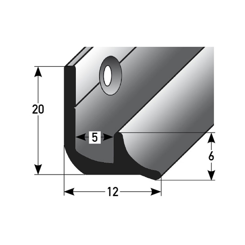 AUER Alu Treppeninnenecke Typ 370, 5 mm, 270 cm, silber AUER Alu Treppeninnenecke Typ 370, 5 mm, 270 cm, silber