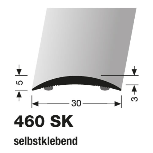 Küberit Alu Übergangsprofil 30 mm Typ 460 SK, 90 cm, silber (F4)