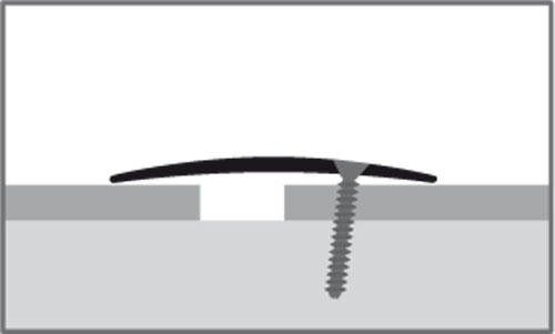 KÜBERIT Alu Übergangsprofil 100 mm Typ 466 S, 500 cm, silber (F4)