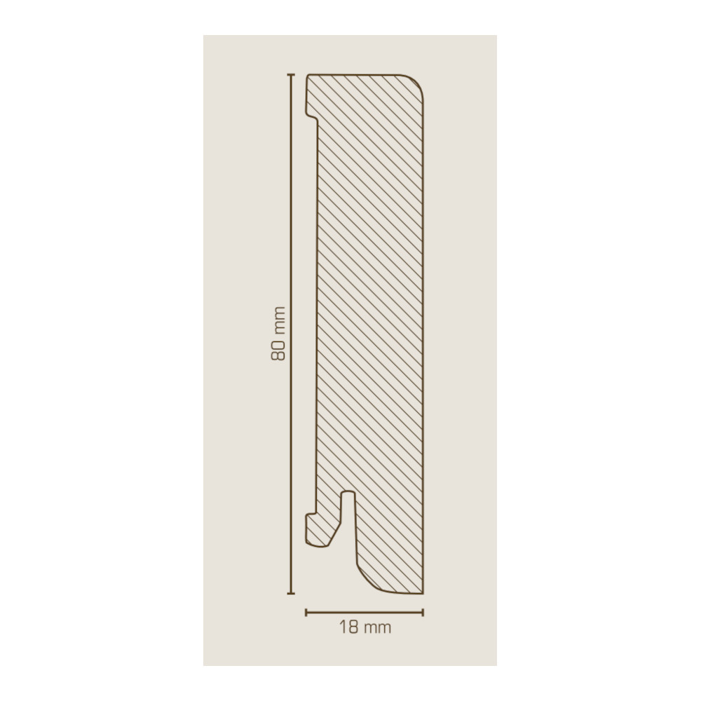 SÜDBROCK Holz-Fußleiste 18 x 80 mm, 250 cm, furniert weiß (31) SÜDBROCK Holz-Fußleiste 18 x 80 mm, 250 cm, furniert weiß (31)