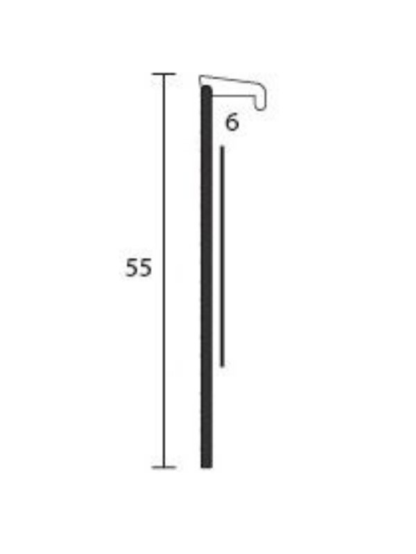 BOLTA Teppichsockelleiste o.Steg 400cm, buche (8542) 6x55mm BOLTA Teppichsockelleiste o.Steg 400cm, buche (8542) 6x55mm