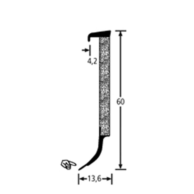 BOLTA Hartschaum Multi-Sockelleiste 400 cm, buche select (8619) BOLTA Hartschaum Multi-Sockelleiste 400 cm, buche select (8619)