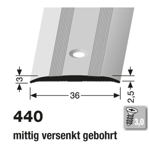 Küberit Übergangsprofil 36 mm Typ 440, 100 cm, sand (F9)