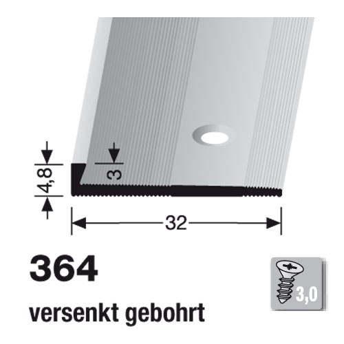 Küberit Alu Abschlussprofil Typ 364, 300 cm, bronze (F6) Küberit Alu Abschlussprofil Typ 364, 300 cm, bronze (F6)